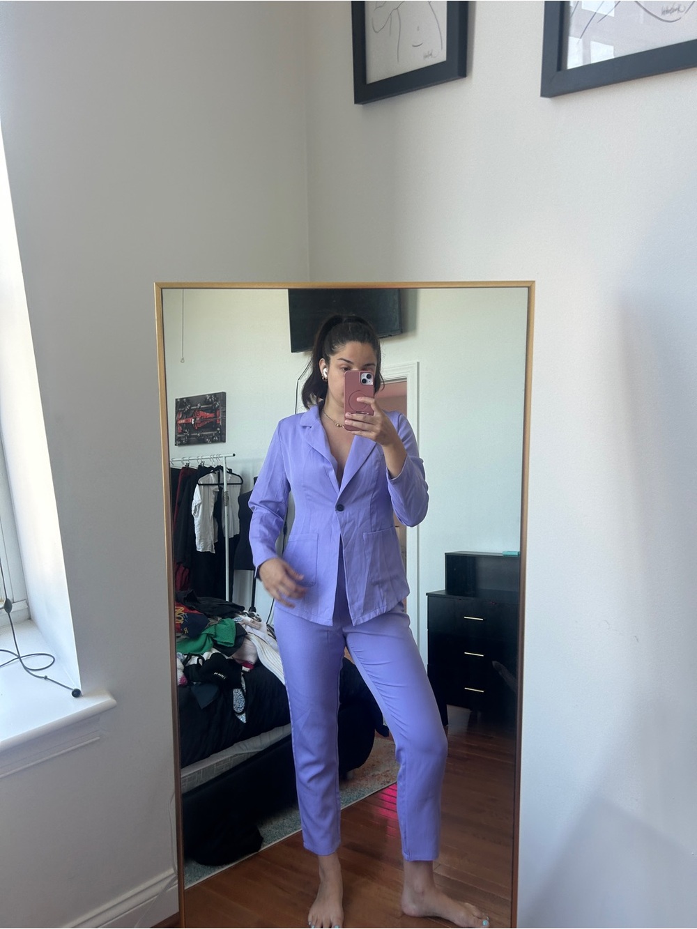 Lilac Women's Tailored Blazer & Pants Set